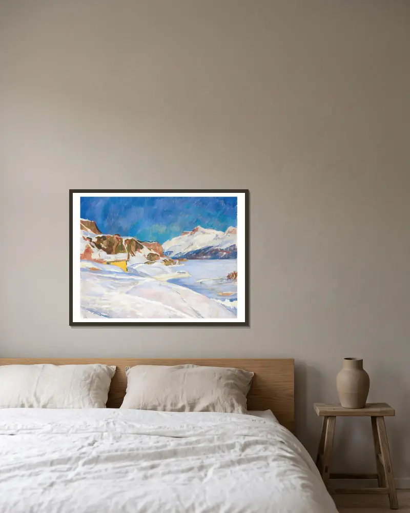 Winter Landscape Near Capolago av Giovanni Giacometti inramad på en vägg