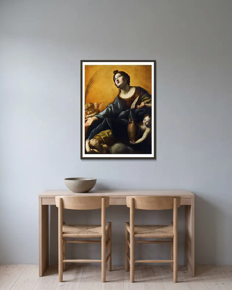 Svatá Praxedis, Giovanni Lanfranco v rámu na stěně