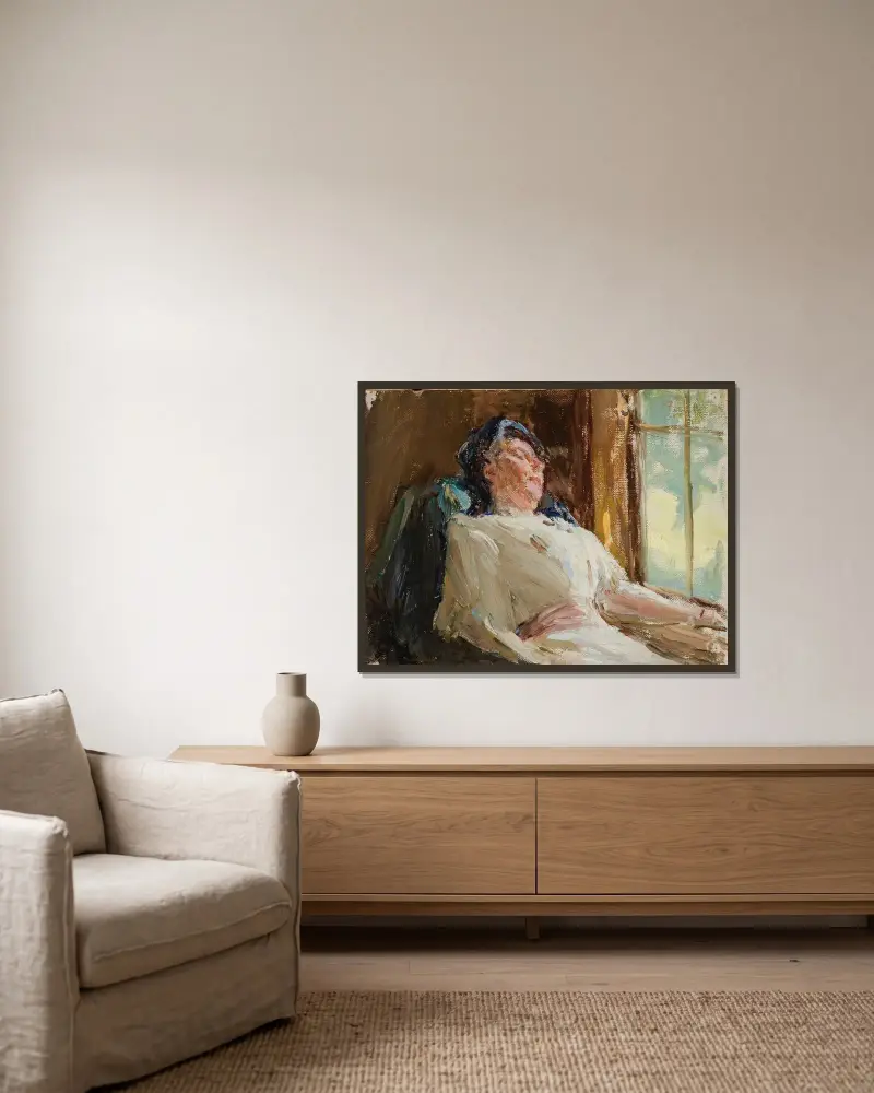 Alina Doré in Maryino av Jan Ciągliński inramad på en vägg