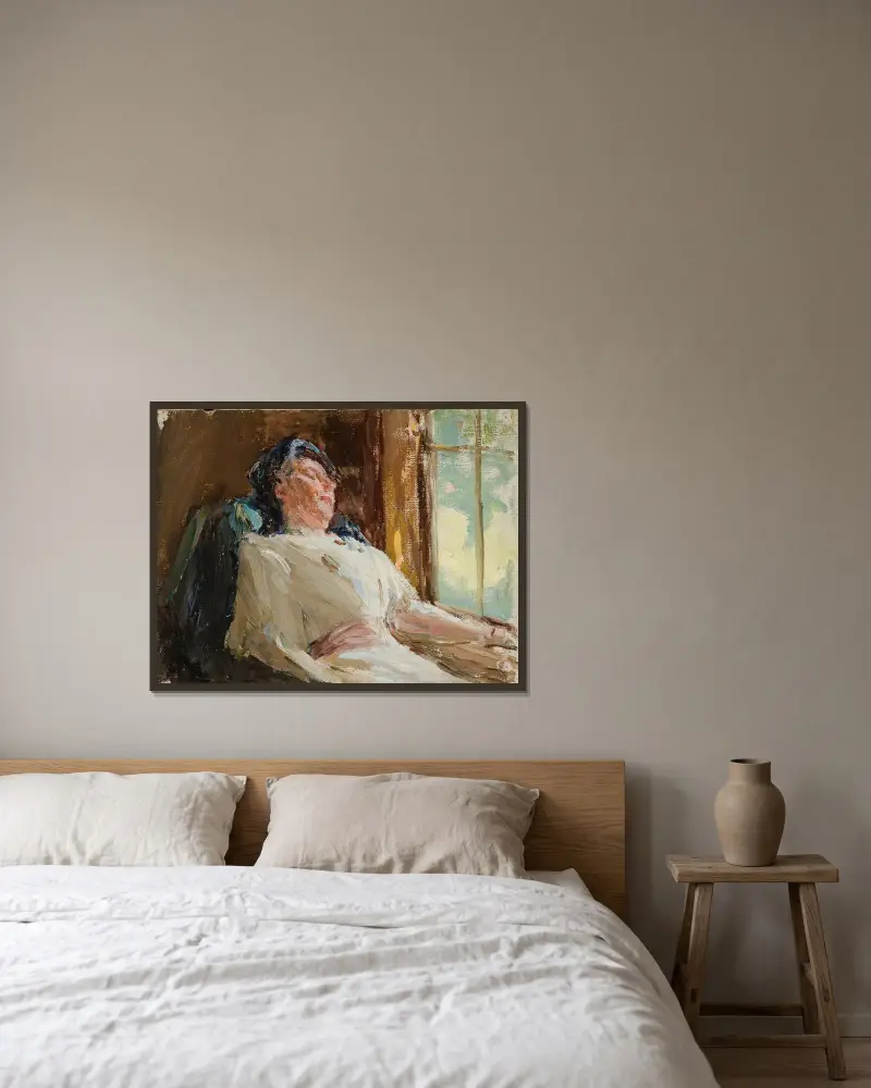 Alina Doré in Maryino av Jan Ciągliński inramad på en vägg