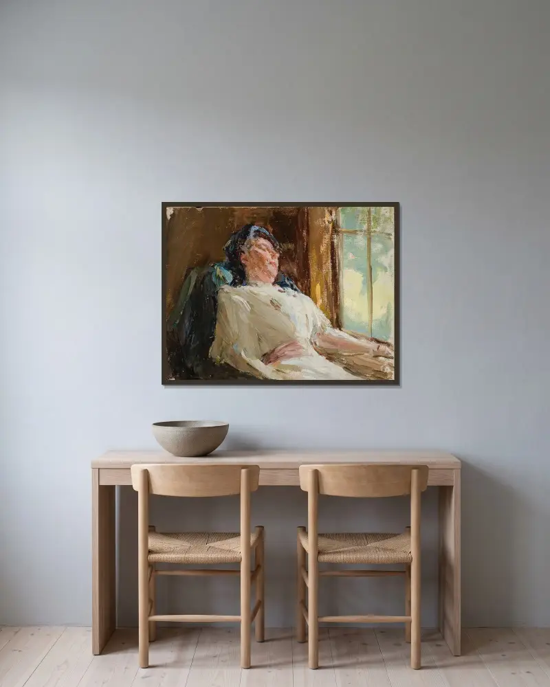 Alina Doré in Maryino av Jan Ciągliński inramad på en vägg