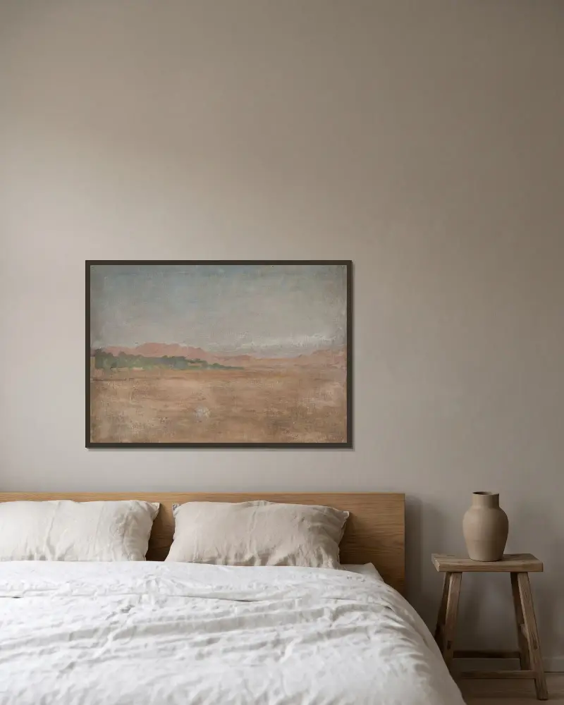 Biskra (Desert) av Jan Ciągliński inramad på en vägg
