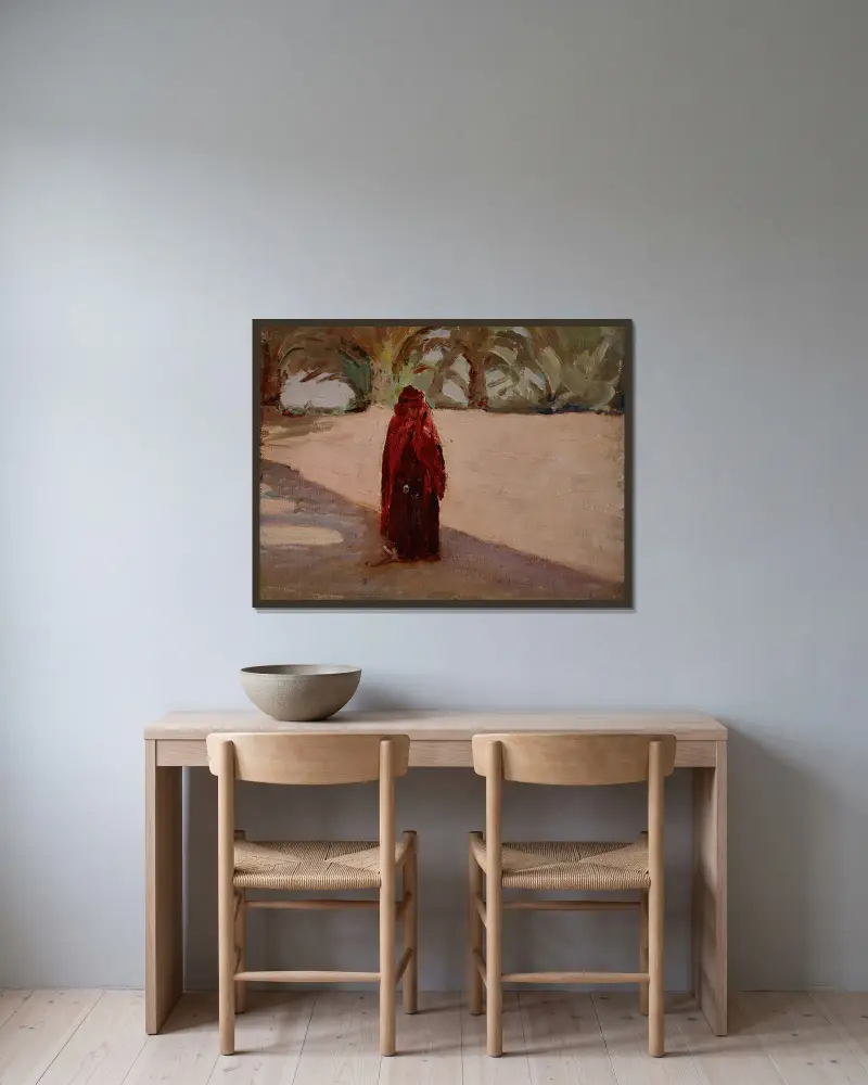 Biskra (Dívka), 1909 – Nr. 1, Jan Ciągliński v rámu na stěně