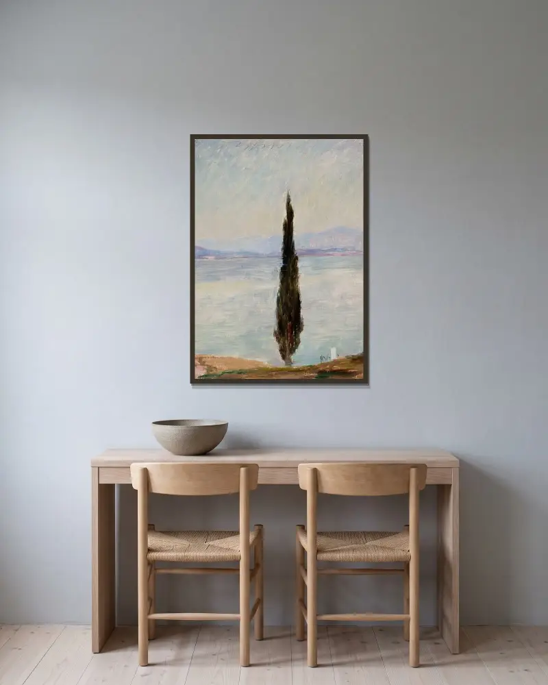 Cypress. Från resan till Konstantinopel av Jan Ciągliński inramad på en vägg