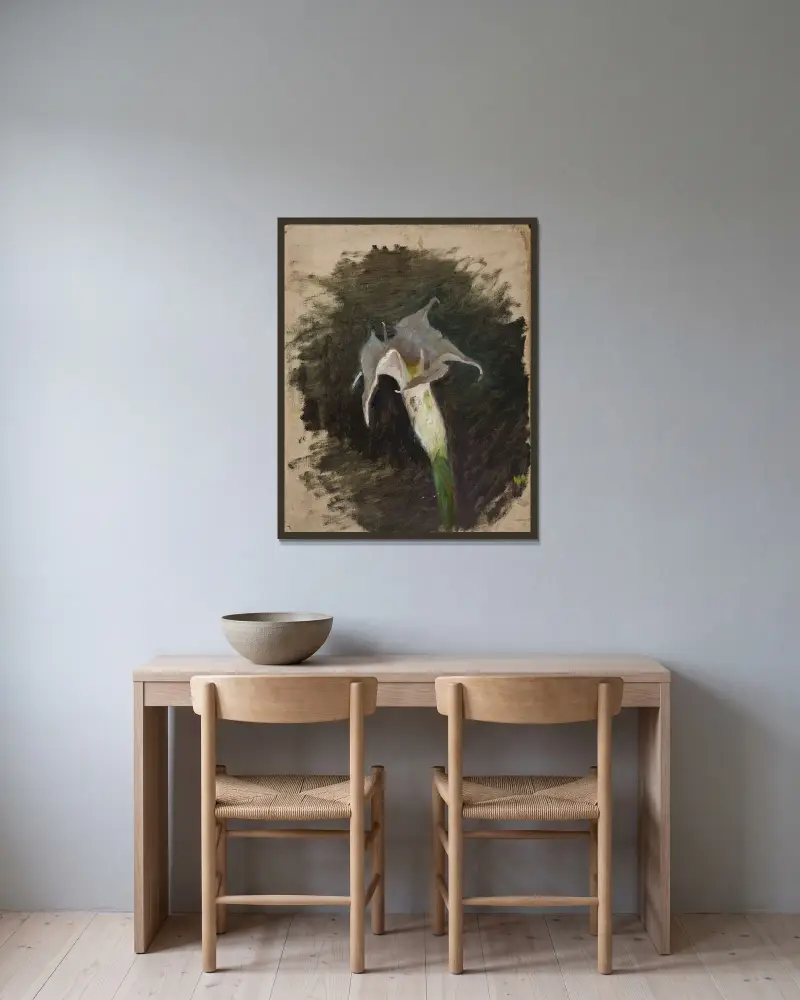 Flower av Jan Ciągliński inramad på en vägg