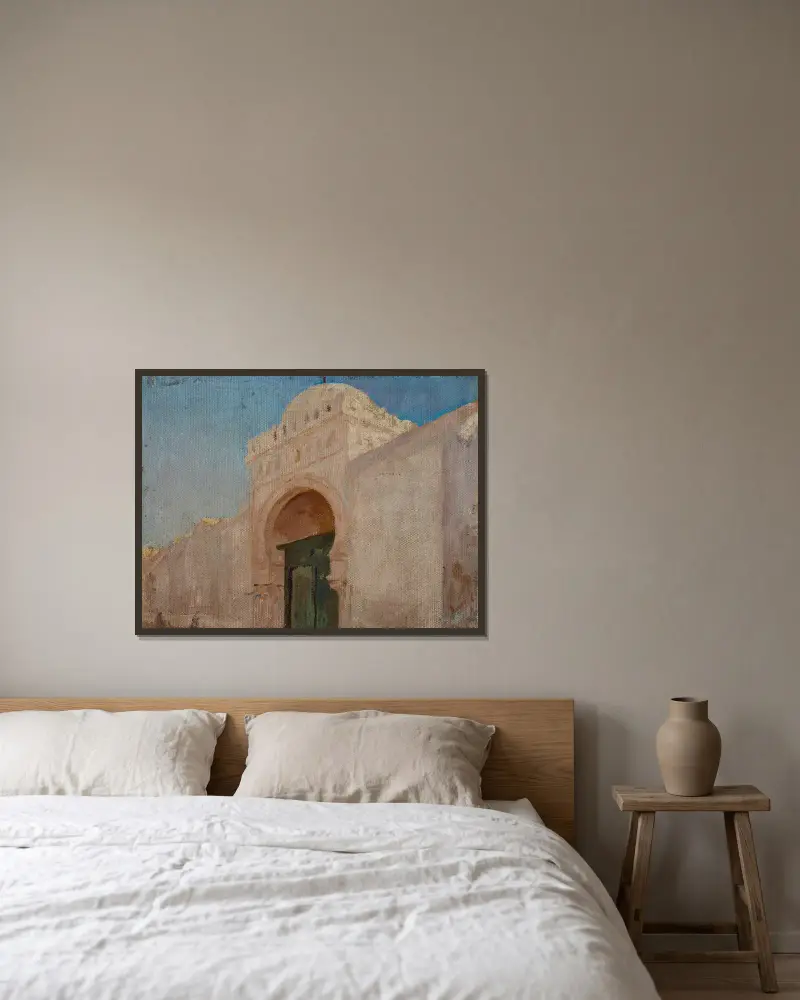 Kairouan (Eingang zur Barbier-Moschee), 1911 – Nr. 1 von Jan Ciągliński gerahmt an einer Wand