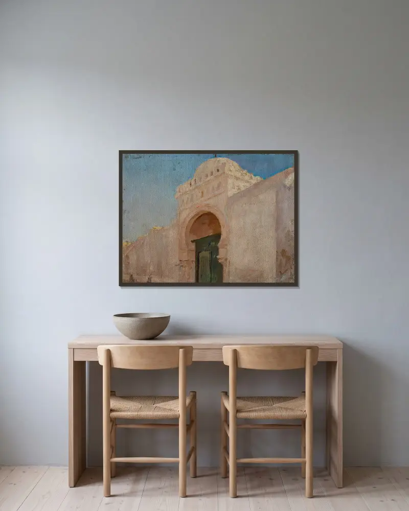 Kairouan (Eingang zur Barbier-Moschee), 1911 – Nr. 1 von Jan Ciągliński gerahmt an einer Wand