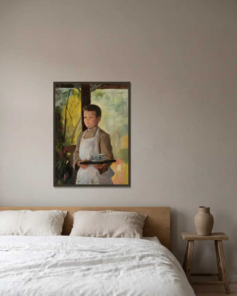 Lilla kocken av Jan Ciągliński inramad på en vägg