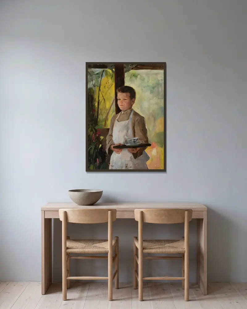 Lilla kocken av Jan Ciągliński inramad på en vägg