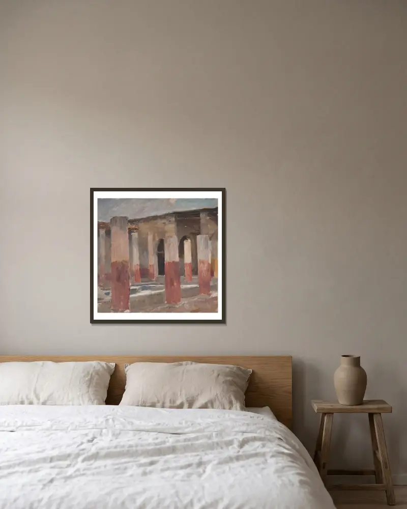 Pompeji von Jan Ciągliński gerahmt an einer Wand
