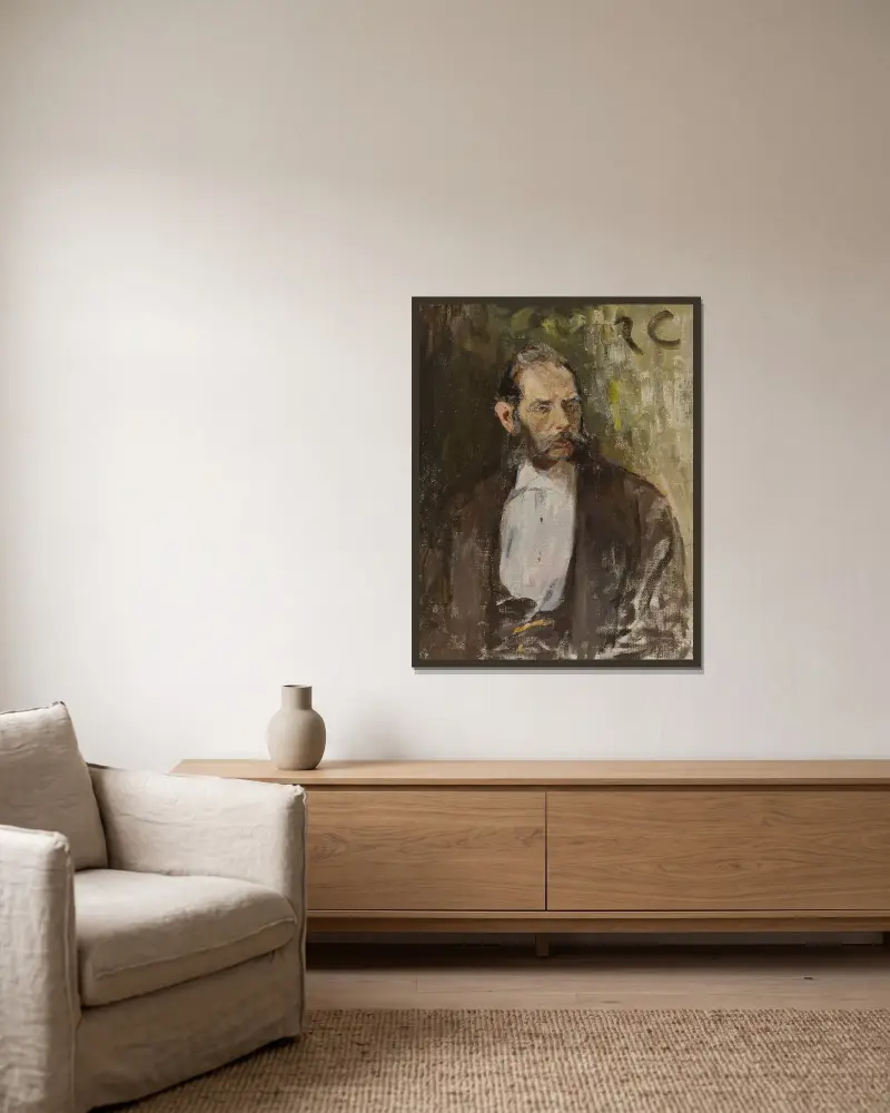 Portrait of Mr. Nelken av Jan Ciągliński inramad på en vägg