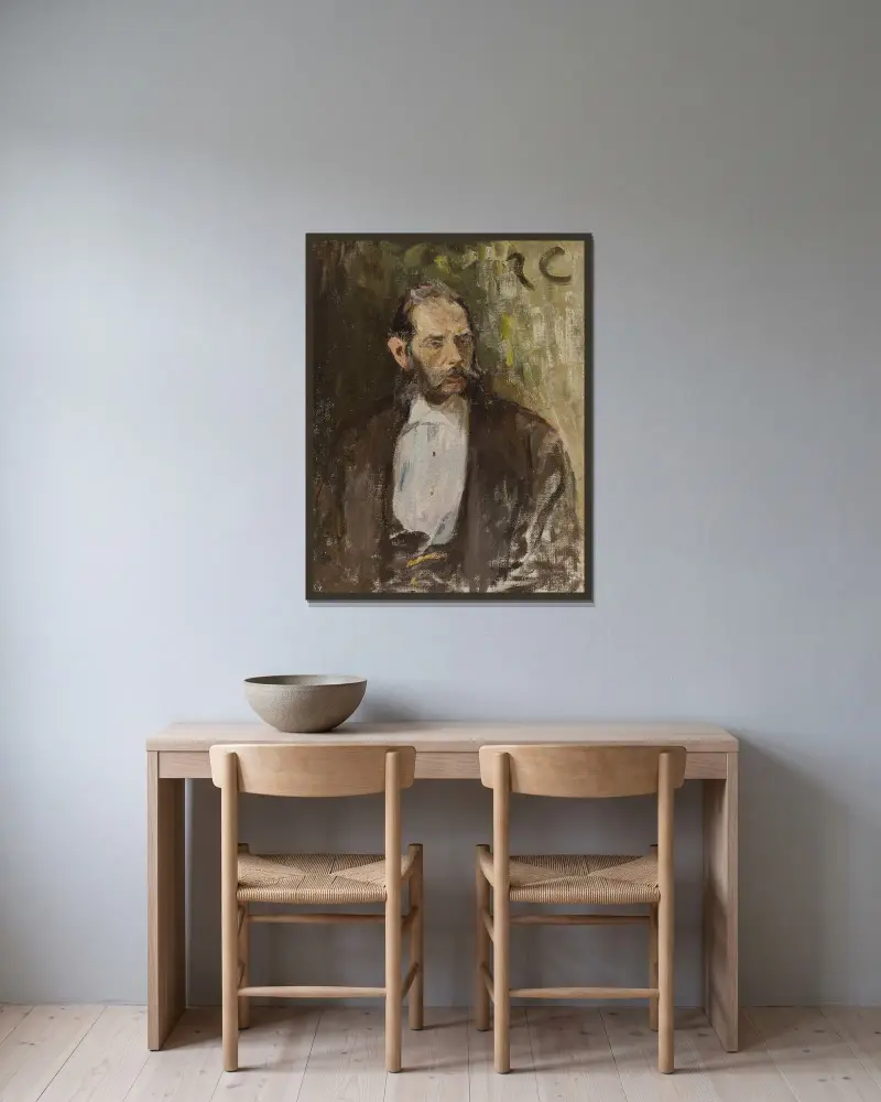 Portrait of Mr. Nelken av Jan Ciągliński inramad på en vägg