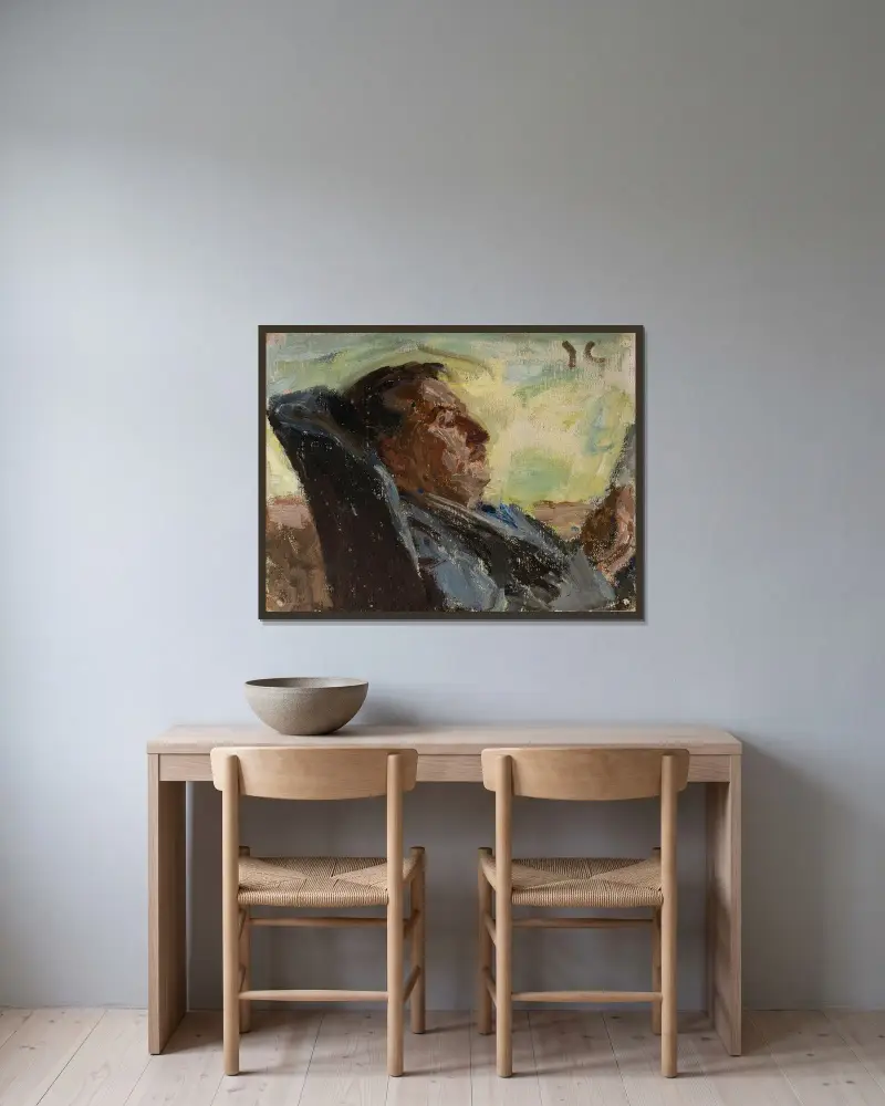 Sänger Jerschow von Jan Ciągliński gerahmt an einer Wand
