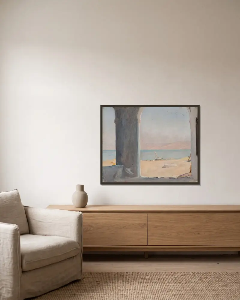 Das Tote Meer. Von der Reise nach Palästina, 1901 – Nr. 1 von Jan Ciągliński gerahmt an einer Wand
