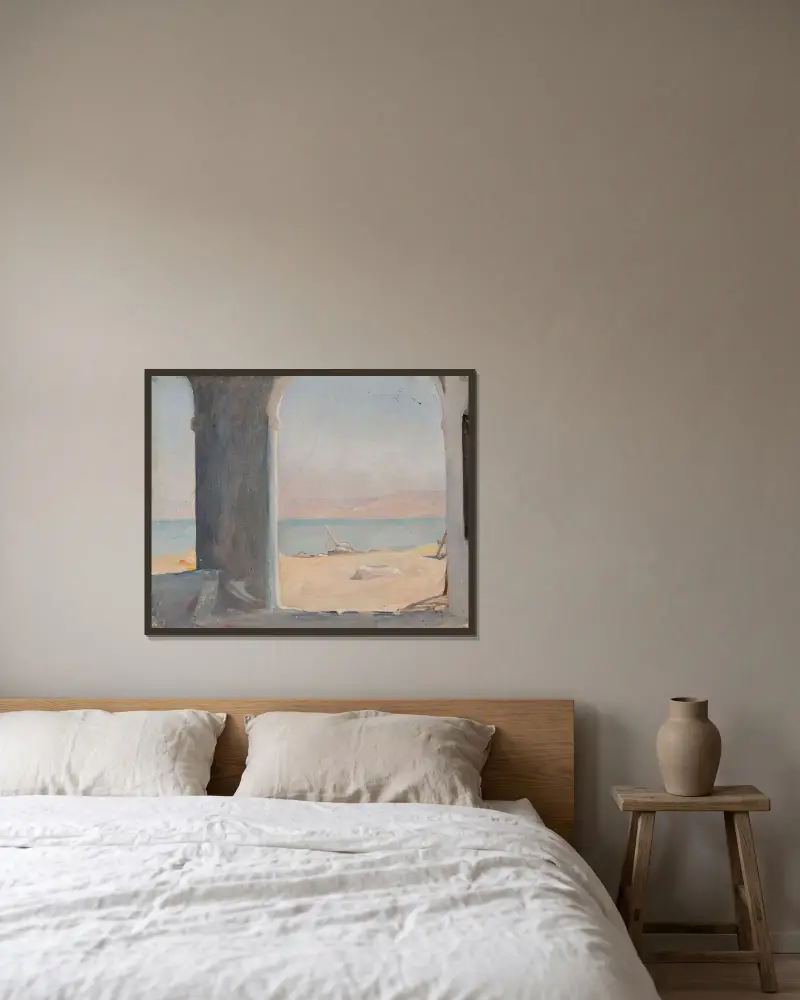 Das Tote Meer. Von der Reise nach Palästina, 1901 – Nr. 1 von Jan Ciągliński gerahmt an einer Wand