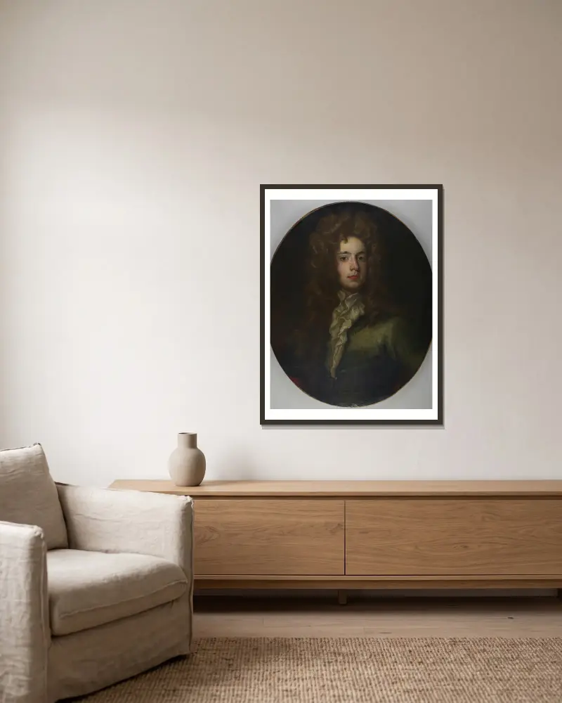 Joseph Addison von Sir Godfrey Kneller gerahmt an einer Wand