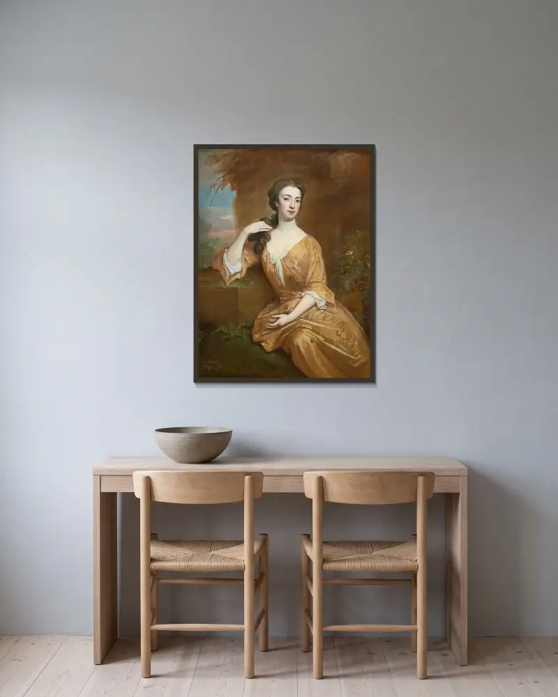 Lady Worsley von Sir Godfrey Kneller gerahmt an einer Wand