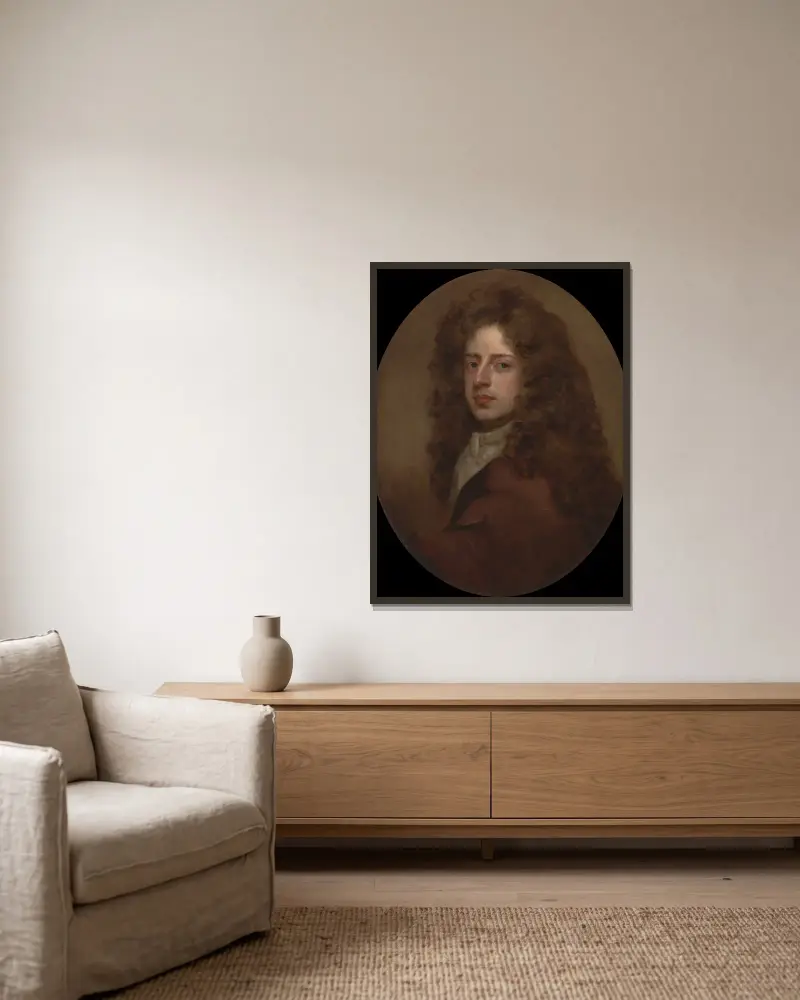 Autoportrét, Sir Godfrey Kneller v rámu na stěně