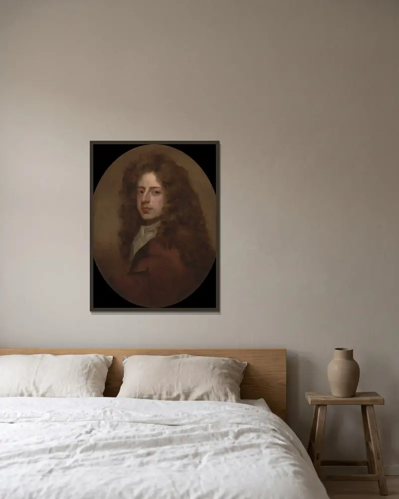 Autoportrét, Sir Godfrey Kneller v rámu na stěně