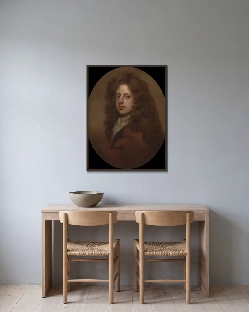 Autoportrét, Sir Godfrey Kneller v rámu na stěně