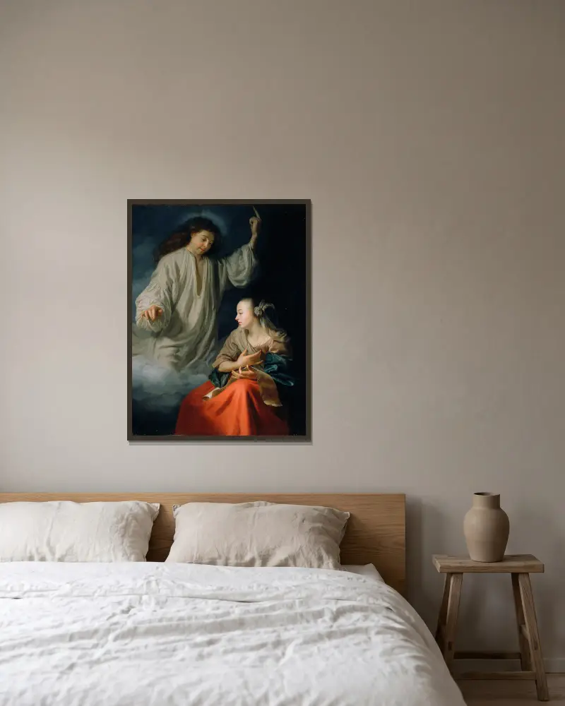 Zvěstování, Godfried Schalcken v rámu na stěně