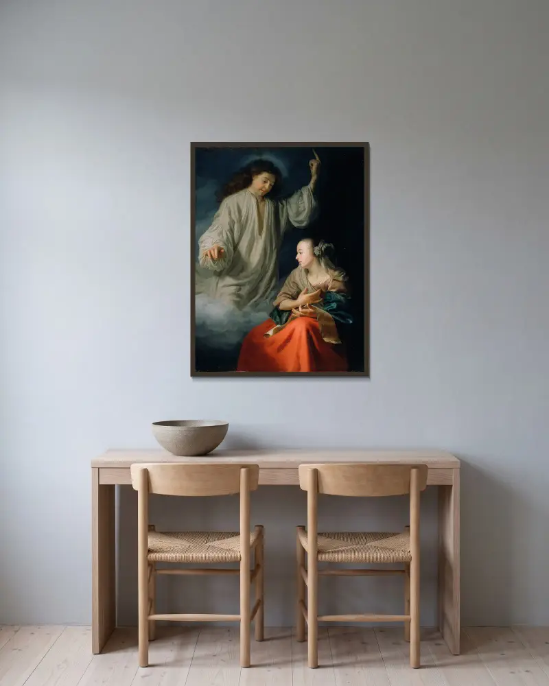 Zvěstování, Godfried Schalcken v rámu na stěně