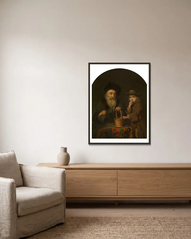 Dva věky, Godfried Schalcken v rámu na stěně