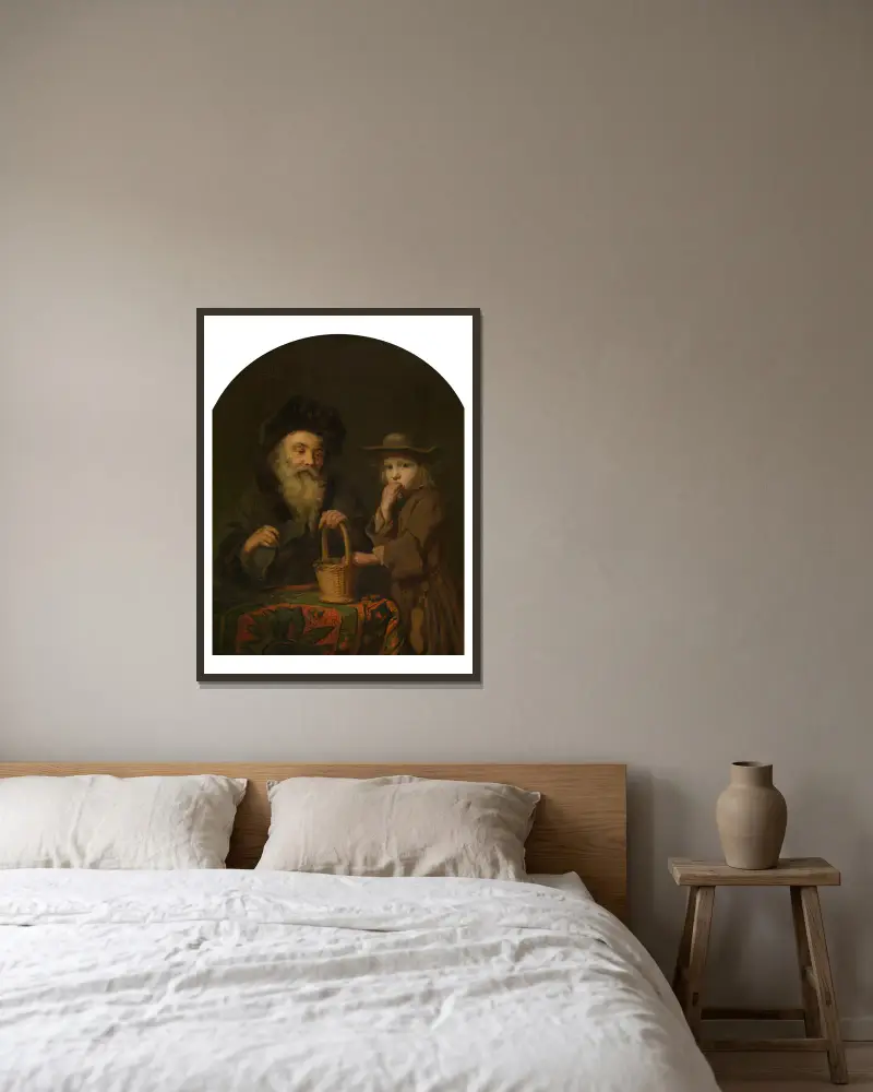 Dva věky, Godfried Schalcken v rámu na stěně