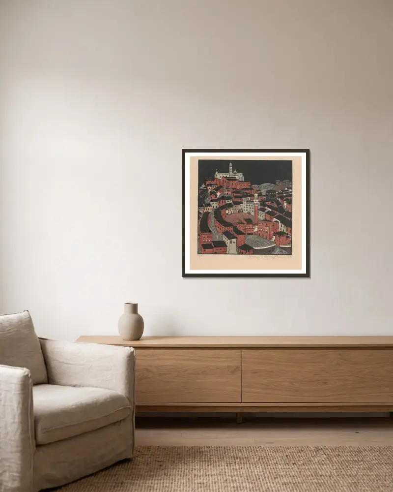 Siena von Wiktoria Goryńska gerahmt an einer Wand