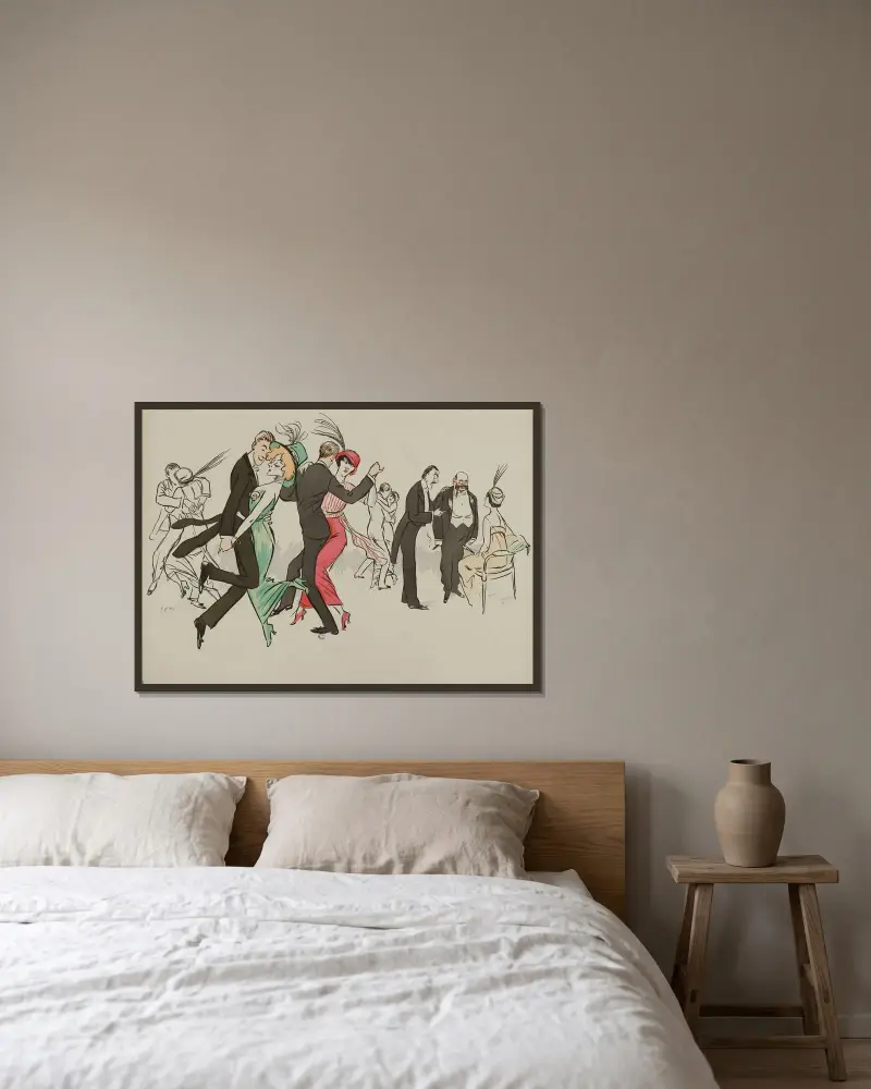 Anna Held, Myriam Danesco et Marcel Fouquier von Georges Goursat (Sem) gerahmt an einer Wand