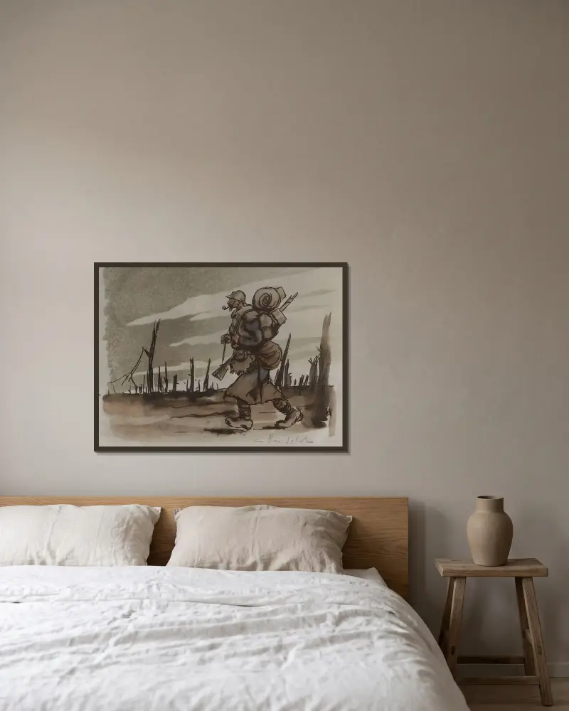 Au bon sabot von Georges Goursat (Sem) gerahmt an einer Wand