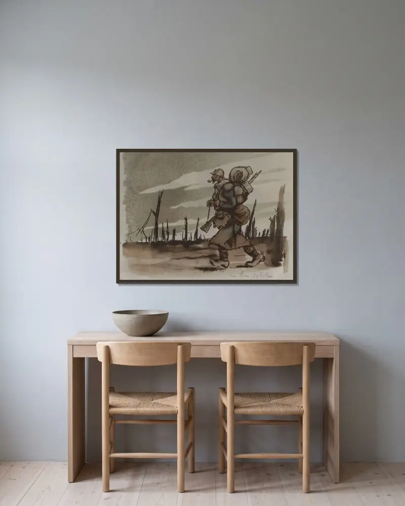 Au bon sabot von Georges Goursat (Sem) gerahmt an einer Wand