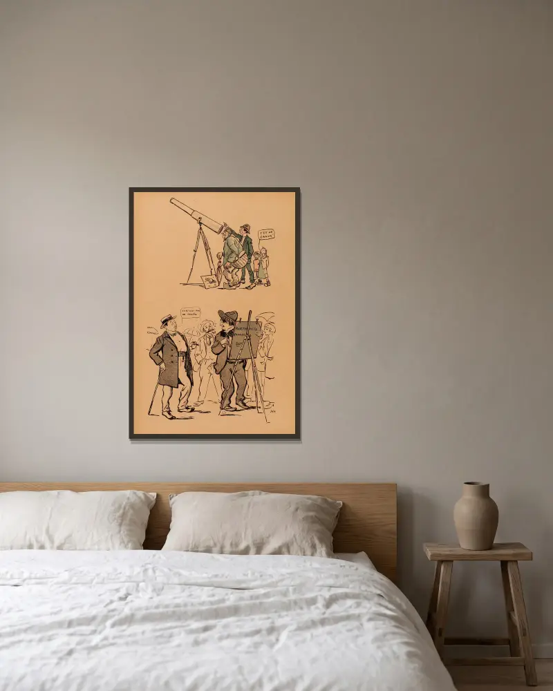 C’est un canon ! ; Portraits express av Georges Goursat (Sem) inramad på en vägg