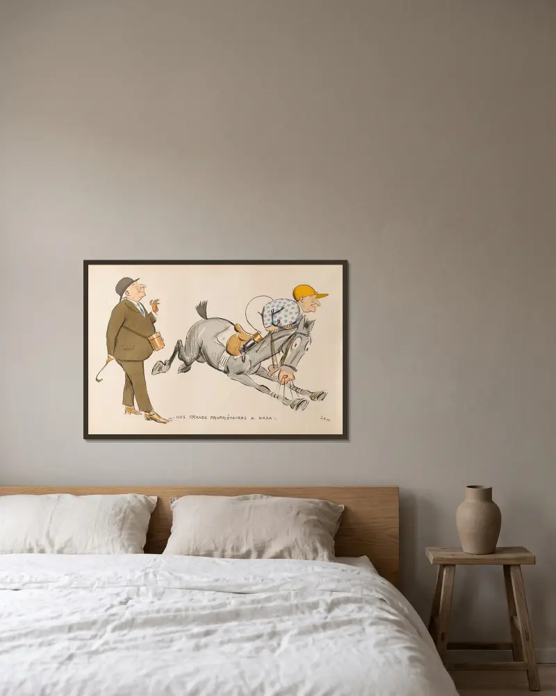 Våra stora fastighetsägare hos Dada av Georges Goursat (Sem) inramad på en vägg