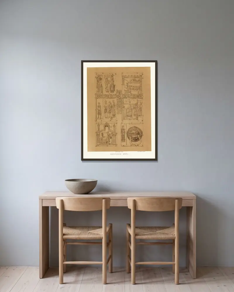 Korsunskiia vrata. (izobrazhenie 4) av Fedor Grigoryevich Solntsev inramad på en vägg