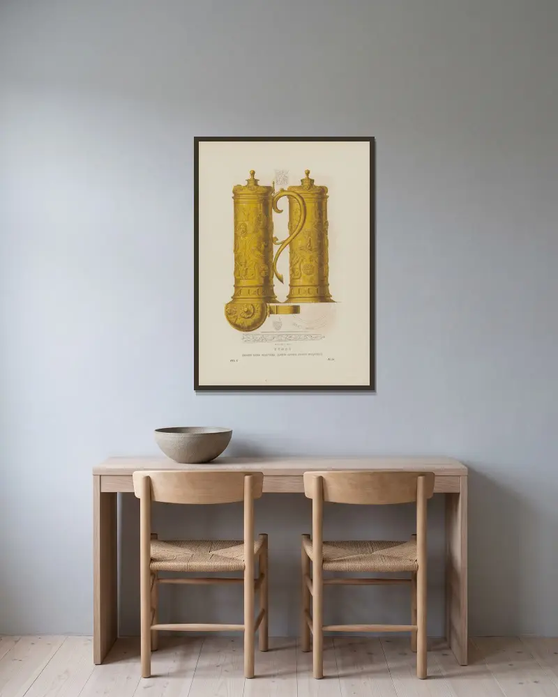 Nun Elena Feodorovnas, ex-tsaritsa Evdokiia Feodorovnas bägare av Fedor Grigoryevich Solntsev inramad på en vägg