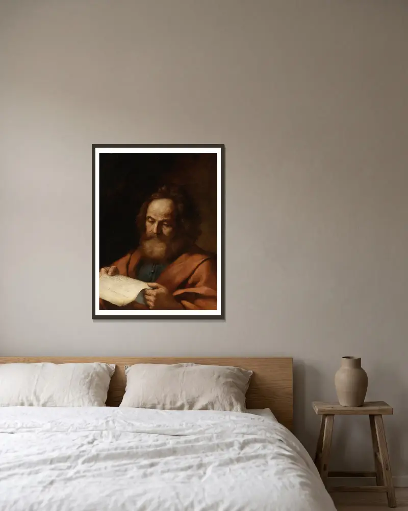Święty Łukasz, Guercino w ramie na ścianie