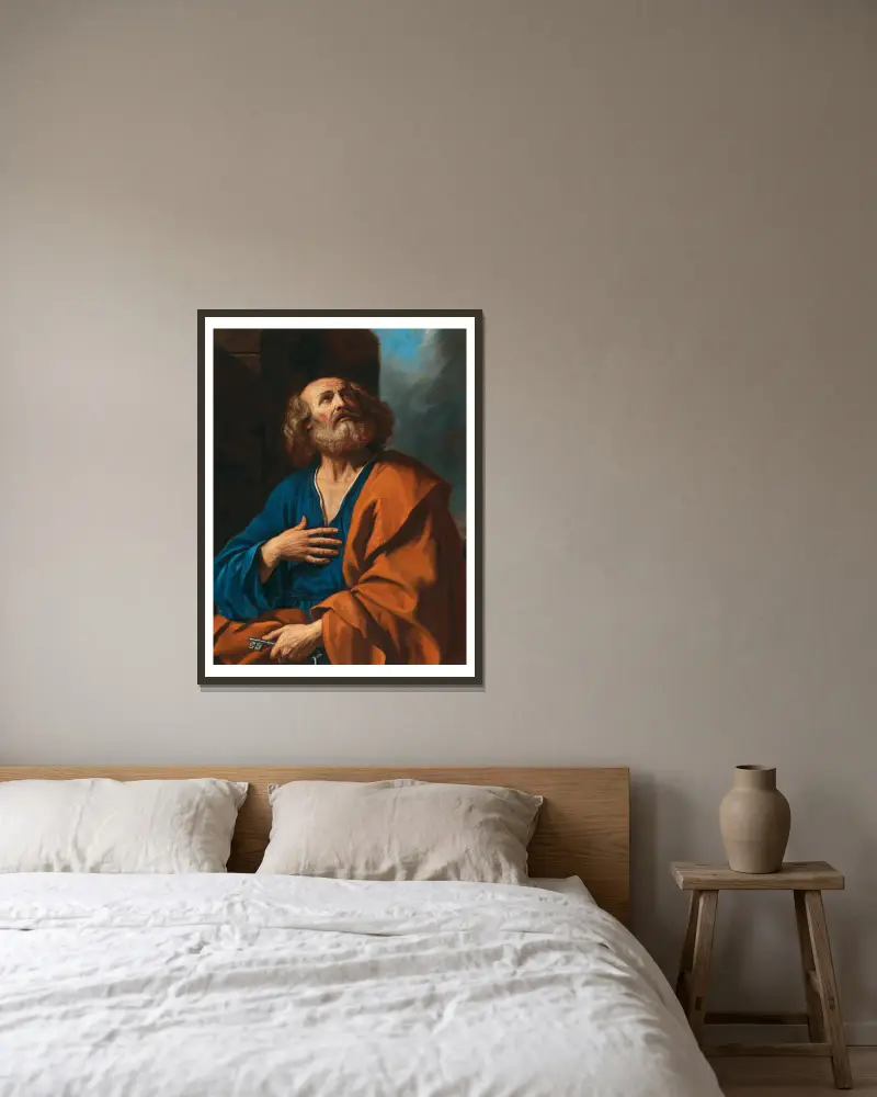 Svatý Petr, Guercino v rámu na stěně