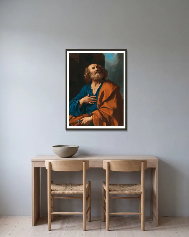 Svatý Petr, Guercino v rámu na stěně