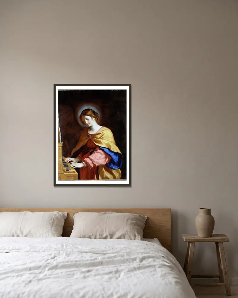 Święta Cecylia, Guercino w ramie na ścianie