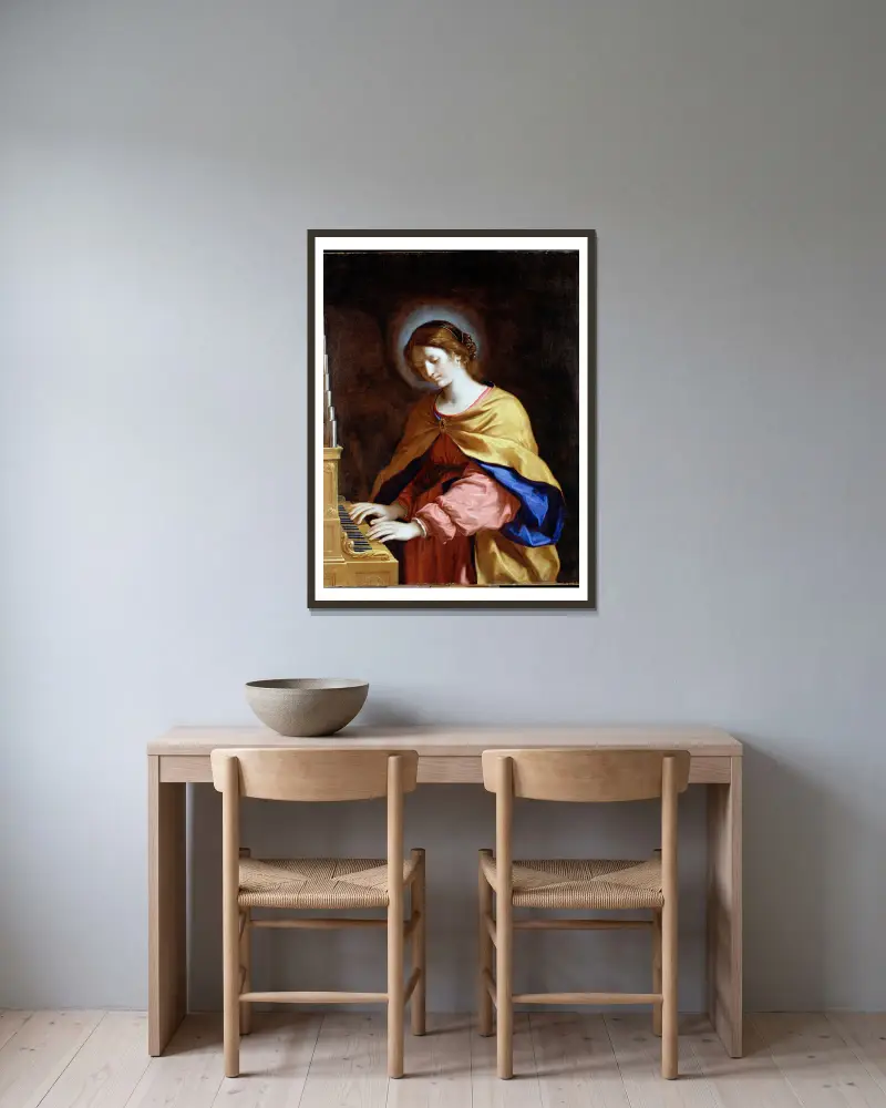 Święta Cecylia, Guercino w ramie na ścianie