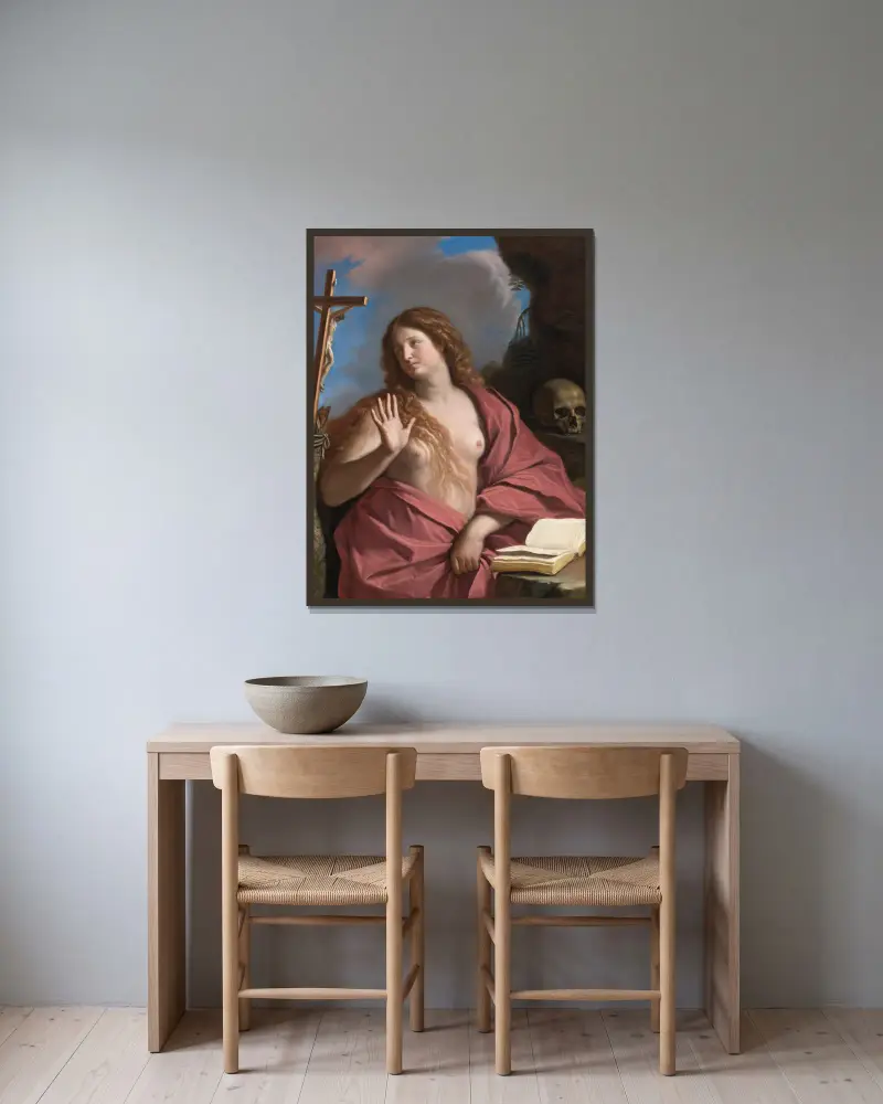 Kající Magdalena, Guercino v rámu na stěně