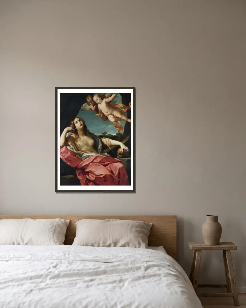 Maria Magdalena von Guido Reni gerahmt an einer Wand