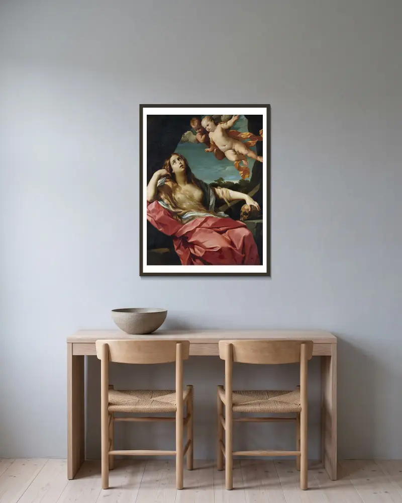 Maria Magdalena von Guido Reni gerahmt an einer Wand