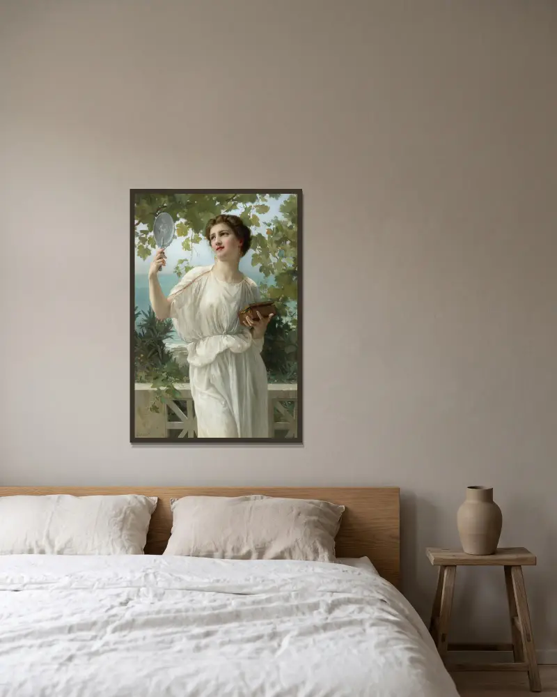 Admiring Beauty av Guillaume Seignac inramad på en vägg