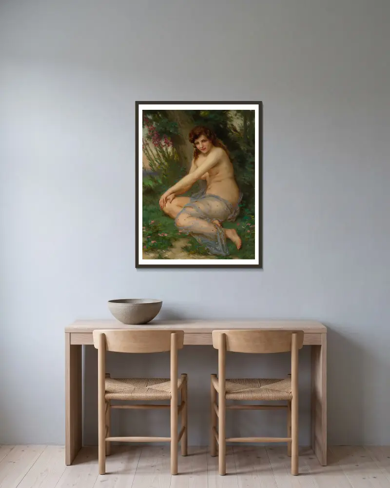 W lesie, Guillaume Seignac w ramie na ścianie