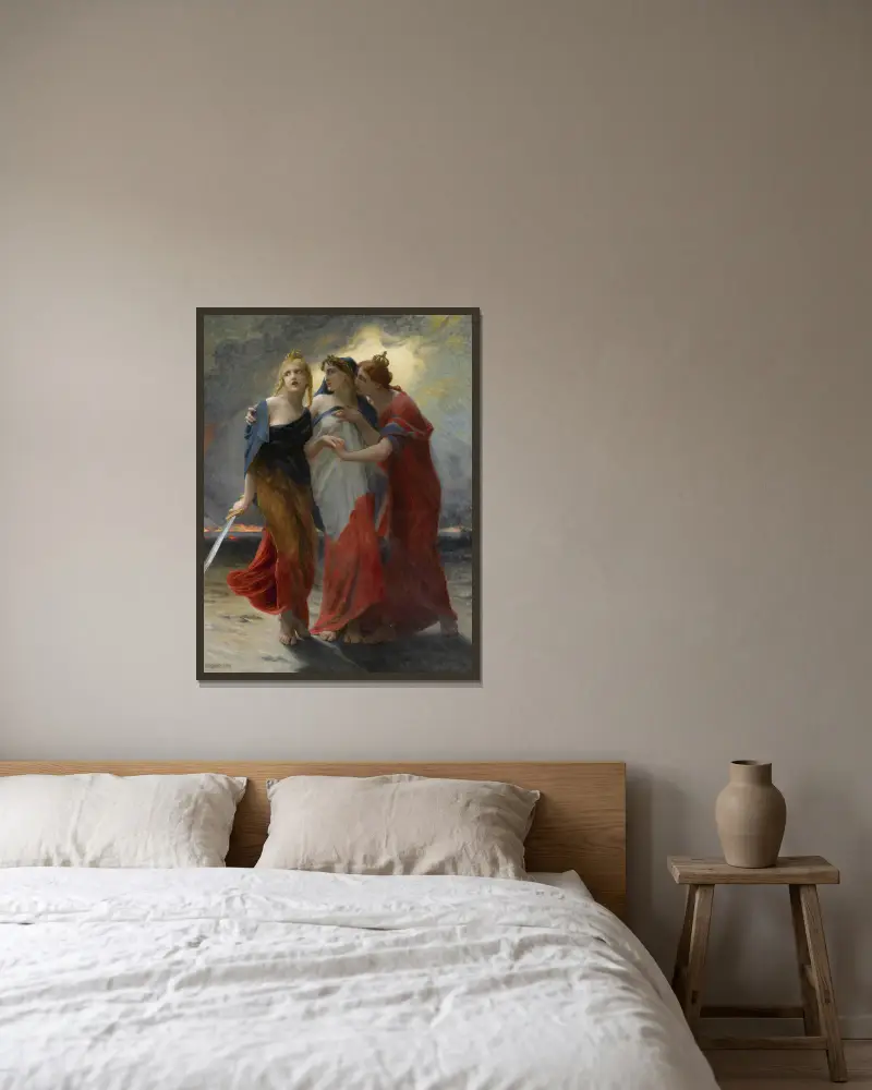 Belgien, Frankrike och England inför den tyska invasionen av Guillaume Seignac inramad på en vägg