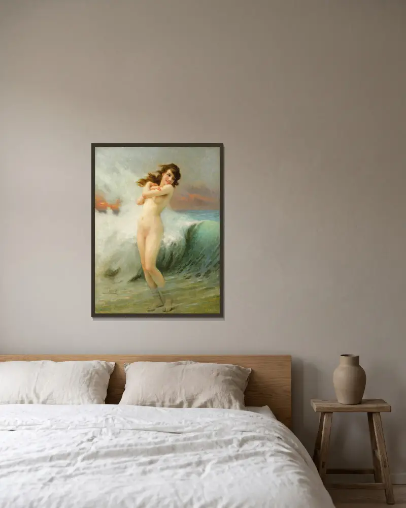 Die Welle – Nr. 2 von Guillaume Seignac gerahmt an einer Wand