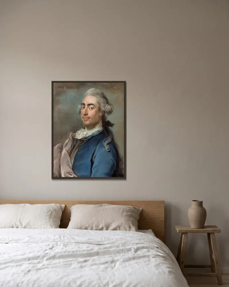 Ein junger Aristokrat von Gustaf Lundberg gerahmt an einer Wand