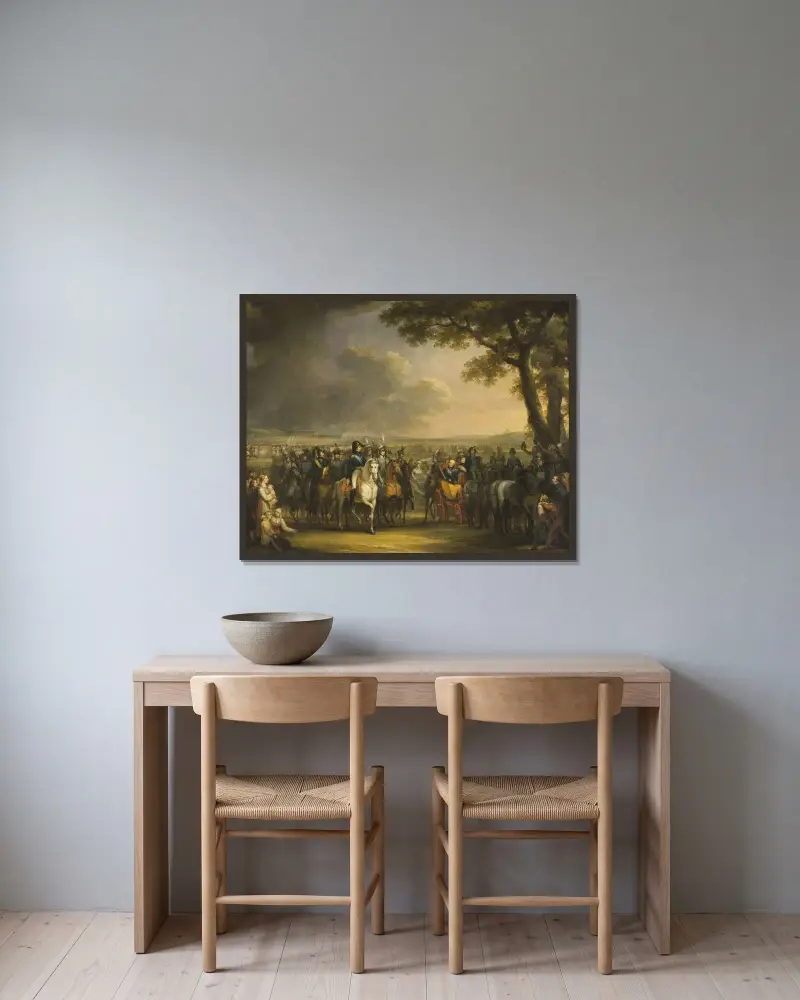 Review on Ladugårdsgärde, Stockholm av Johan Gustaf Sandberg inramad på en vägg